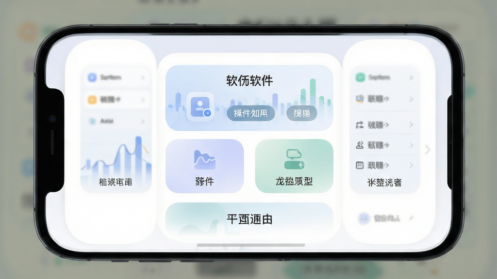 画面主体为电中和软件界面设计展示,布局为手机屏幕特写,排版居中,风格柔和圆角,细节包含清晰的功能按钮与文字标签,画质干净高清无多余元素
