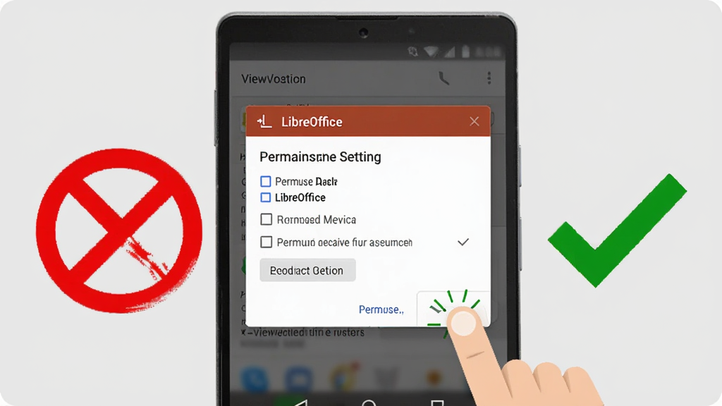 һ����׿�ֻ���Ļ��ʾ LibreOffice �鿴�� ��Ȩ�����õ������Ա���һ����ɫ�Ľ�ֹ��������ɫ�ĶԹ������γɶԱȣ�����Ϊǳ��ɫ���������ҷ��������Ϊ�̳�ʾ��ͼ��ϸ�ڰ��������ϵ�Ȩ��ѡ����������ָ������������������ɾ����޶���Ԫ��