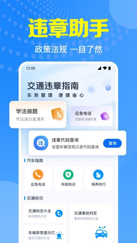 交通违章处置指南 安卓版 界面展示