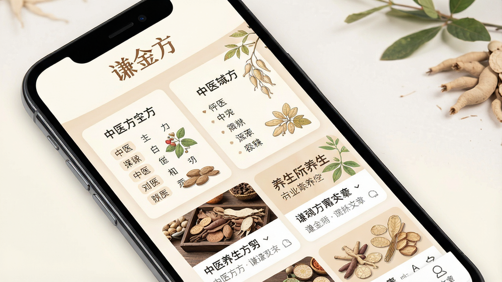 һ��չʾǫ����������ȫò��ͼƬ������Ϊ�ֻ���Ļ�ϵ�APP��ҳ�������������Ϸ���ʾ��ǫ�𷽡�Ʒ�Ʊ�ʶ���м��Կ�Ƭ��ʽ���и�����ҽ�������������£��������൭�ţ����װ׺�ǳ��Ϊ��ɫ���������в�ҩԪ�أ����ʸɾ����޶���Ԫ�ء�