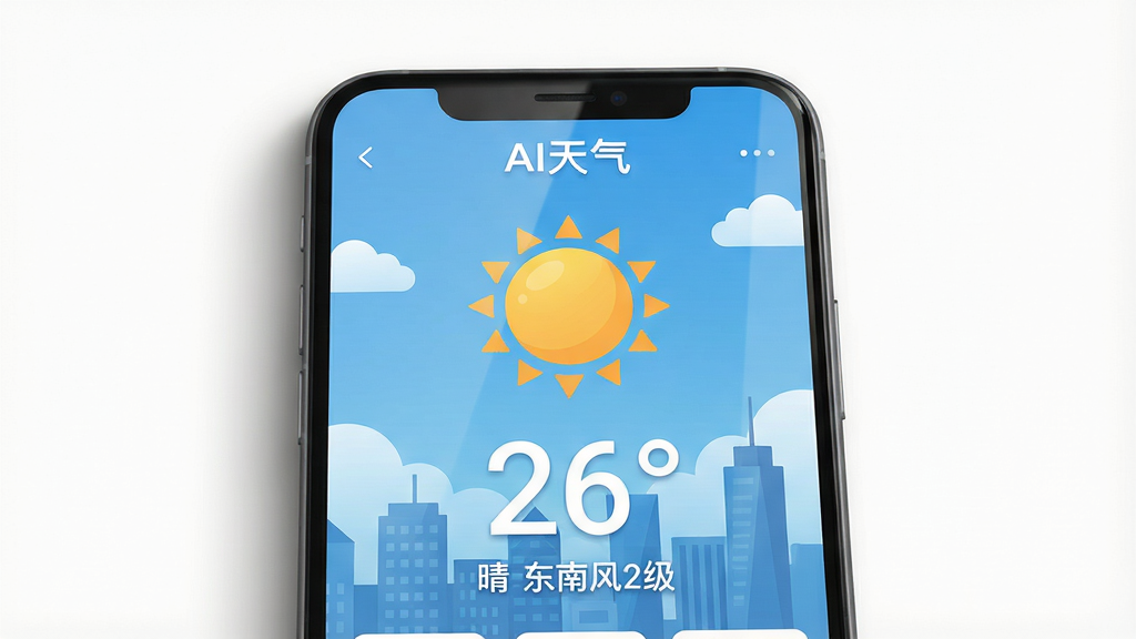 ���壺һ�������ֻ���Ļ��ʾAI����Ӧ�ý��棬����������һ������̫��ͼ����¶����֡�26�㡱��������������Ƶĳ�������ߡ����֣��ֻ�λ�ڻ�������ƫ�£��������ף������С�AI�������������Ű棺����Ԫ���������У��¶����ֲ��ô�����壬�·��С��� ���Ϸ�2������С�֡���񣺱�ƽ����ƣ�ɫ���������£��Ƽ�����������ںϡ�ϸ�ڣ��ֻ���Ļ������Ȼ����Ӱ��ͣ�����ͼ�������ɱ档���ʣ�������Ⱦ���ɾ��޶���Ԫ�ء�