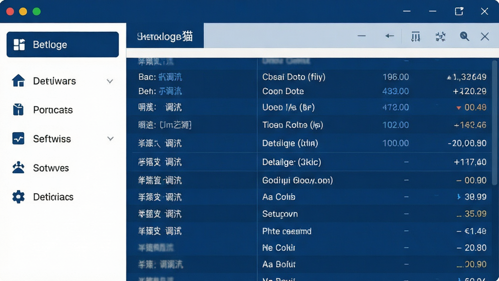 一张展示调试猫软件主界面的高清截图,界面布局清晰,左侧为功能导航栏,右侧为详细调试信息展示区域,整体风格简洁现代,色彩以深蓝色和白色为主,图标精致,文字清晰,画质干净,无多余元素。