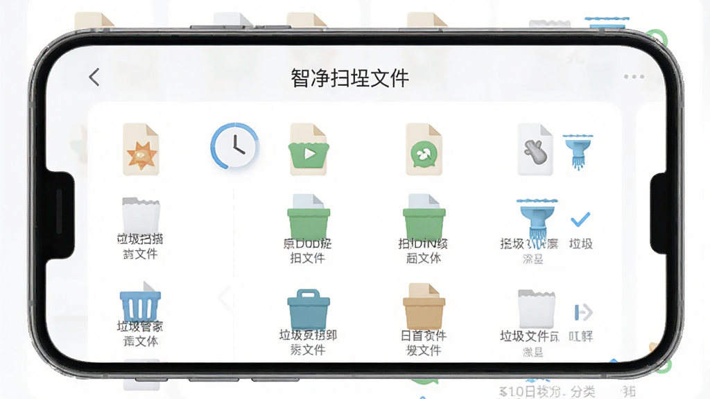 ȫ�������ܼ�����ɨ�������ļ����棬����Ϊ�ֻ���Ļ����ʾɨ������������ļ����࣬�����������Ű����򣬷���Լ��ˬ��ϸ�ڰ������������ļ�ͼ�꣬���ʸ���ɾ��޶���Ԫ��