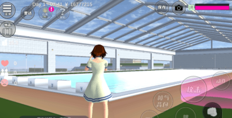 樱花校园模拟器泳池版(SAKURA SchoolSimulator)泳池互动水枪浮床彩蛋