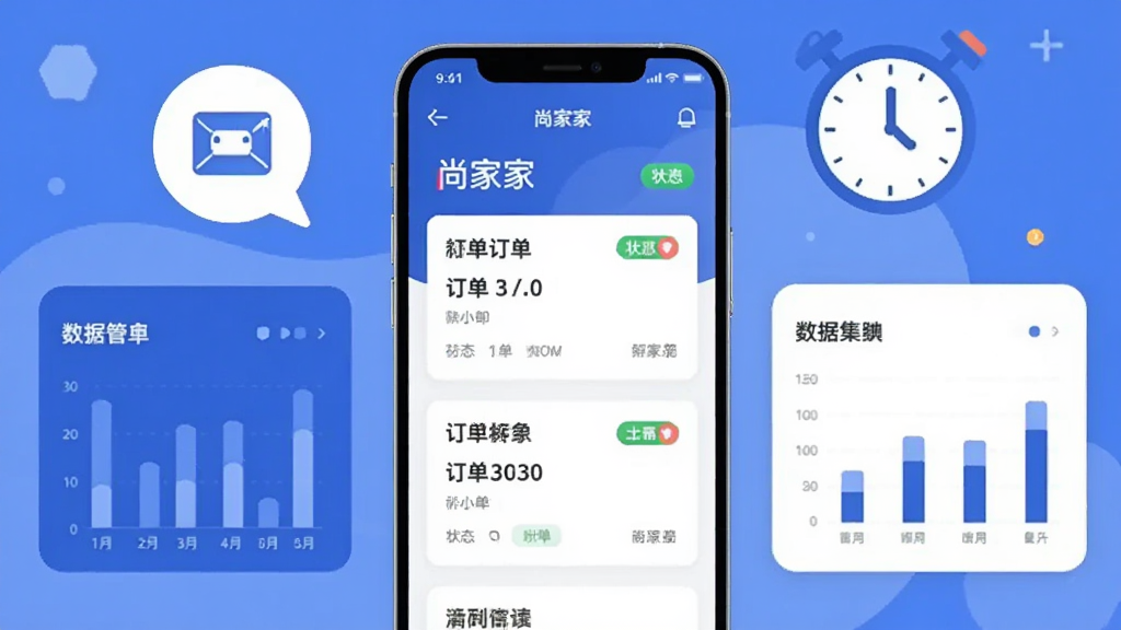 画面主体为一部智能手机展示
