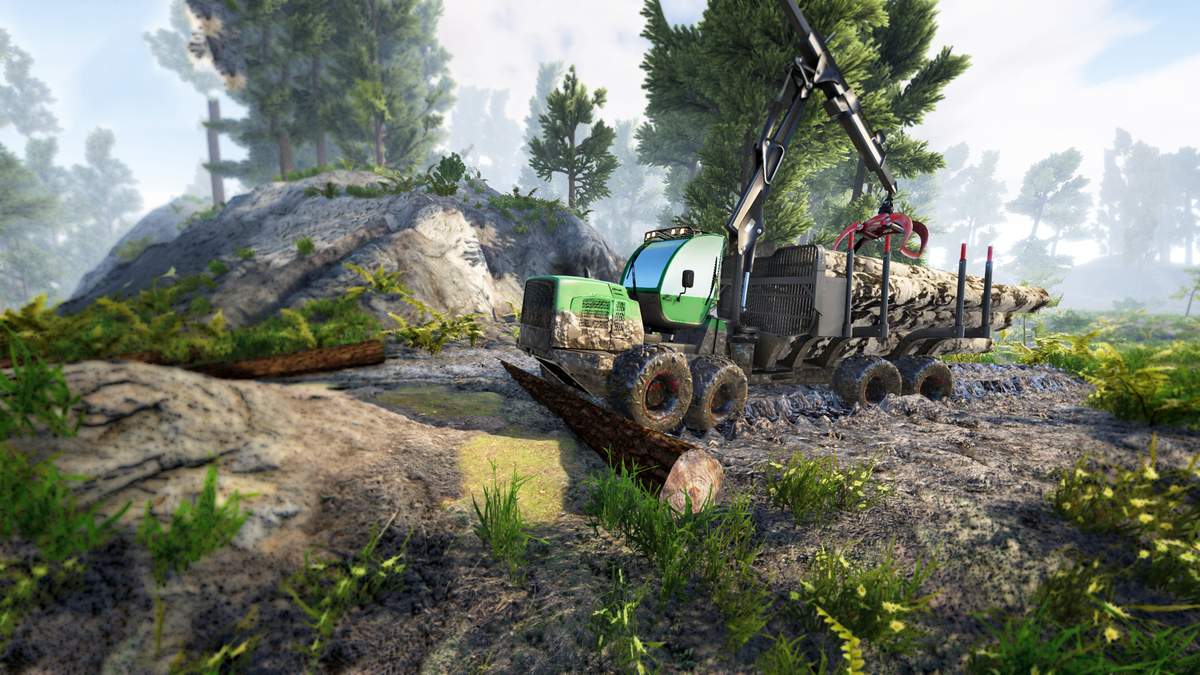 伐木工模拟器3DLumberjack Simulator 3D游戏地图界面和任务列表,展示不同森林区域解锁进度