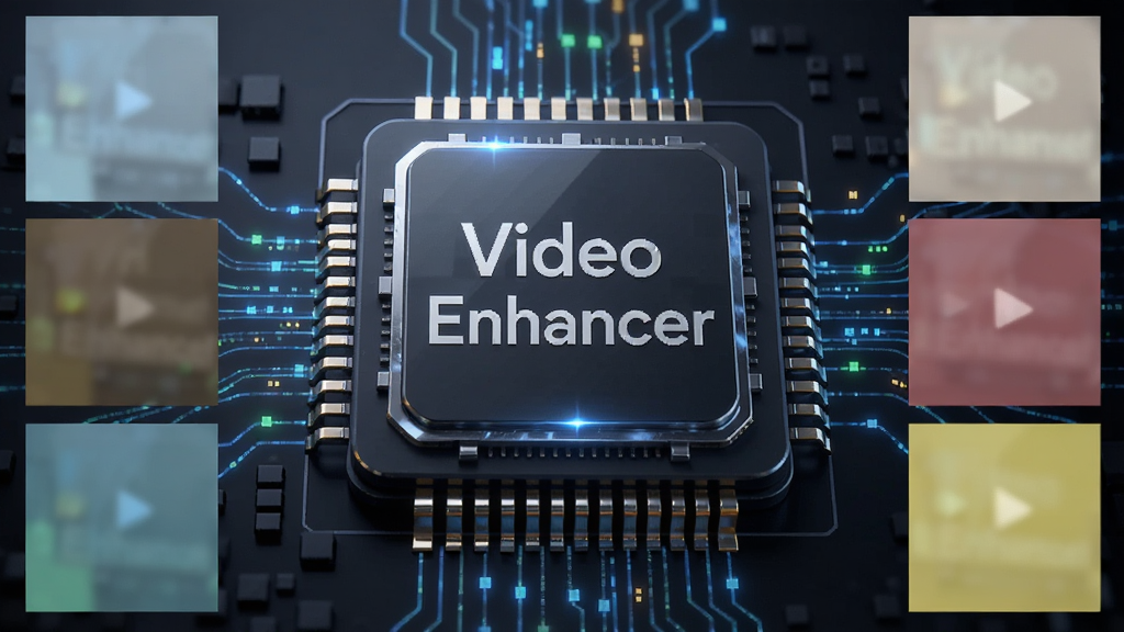 ���壺AIоƬ����Ƶ�����ںϣ�оƬ����ʾ��Video Enhancer����������Χ���������ȶԱȵ�ɫ�飬����Ϊ���жԳƣ����Ϊ�Ƽ��в廭��ϸ�ڰ������߷���������������������ϸ��ɾ����޶���Ԫ��
