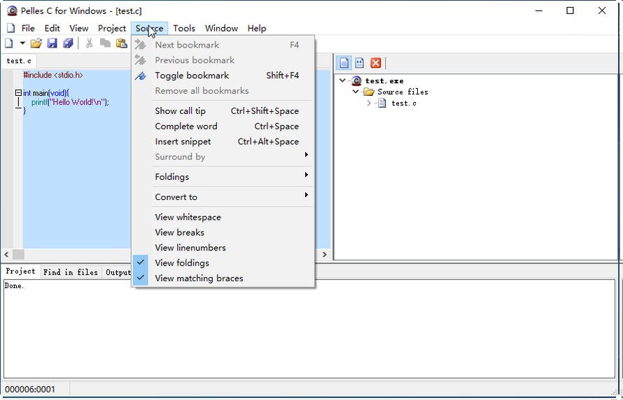 Pelles C IDE12.00.74 轻量级C语言开发工具