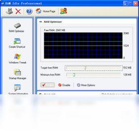 RAM Idle Professional 安卓版 内存监控界面