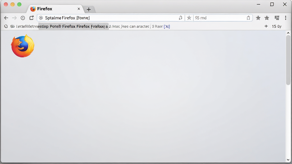Portable Firefox 便携浏览器主界面展示,整体布局简洁现代,地址栏与标签栏在顶部,中间显示默认起始页或空白页,背景为浅灰色渐变,配以 Firefox 标志性橙色狐狸图标在左上角,画质清晰,干净无多余元素,风格为专业软件截图风格,主体居中,布局规整,排版清晰,细节丰富,高分辨率。