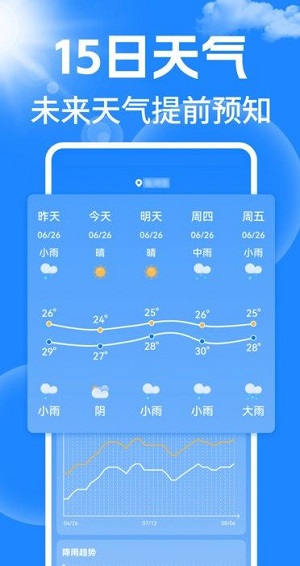 15日准时天气通 安卓版 界面