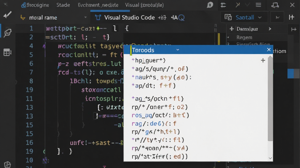 Visual Studio Code 智能代码补全功能演示,光标处弹出下拉建议列表,包含函数名和参数提示,代码高亮显示,背景为深色编辑器界面,细节清晰,画质干净,无多余元素