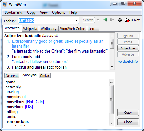 WordWeb10.4 离线词典查询工具
