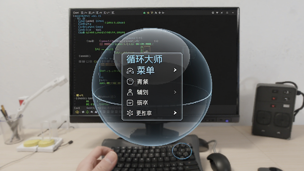 循环大师辅助菜单悬浮球操作演示图
