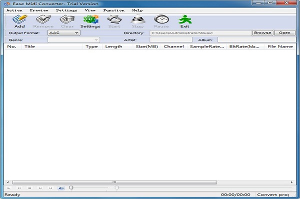 EASE Midi Converter 安卓版 批量转换功能界面