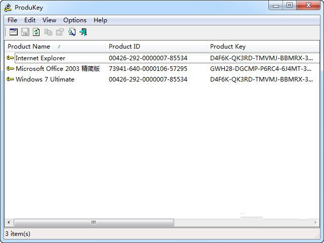ProduKey1.97 密钥查看工具
