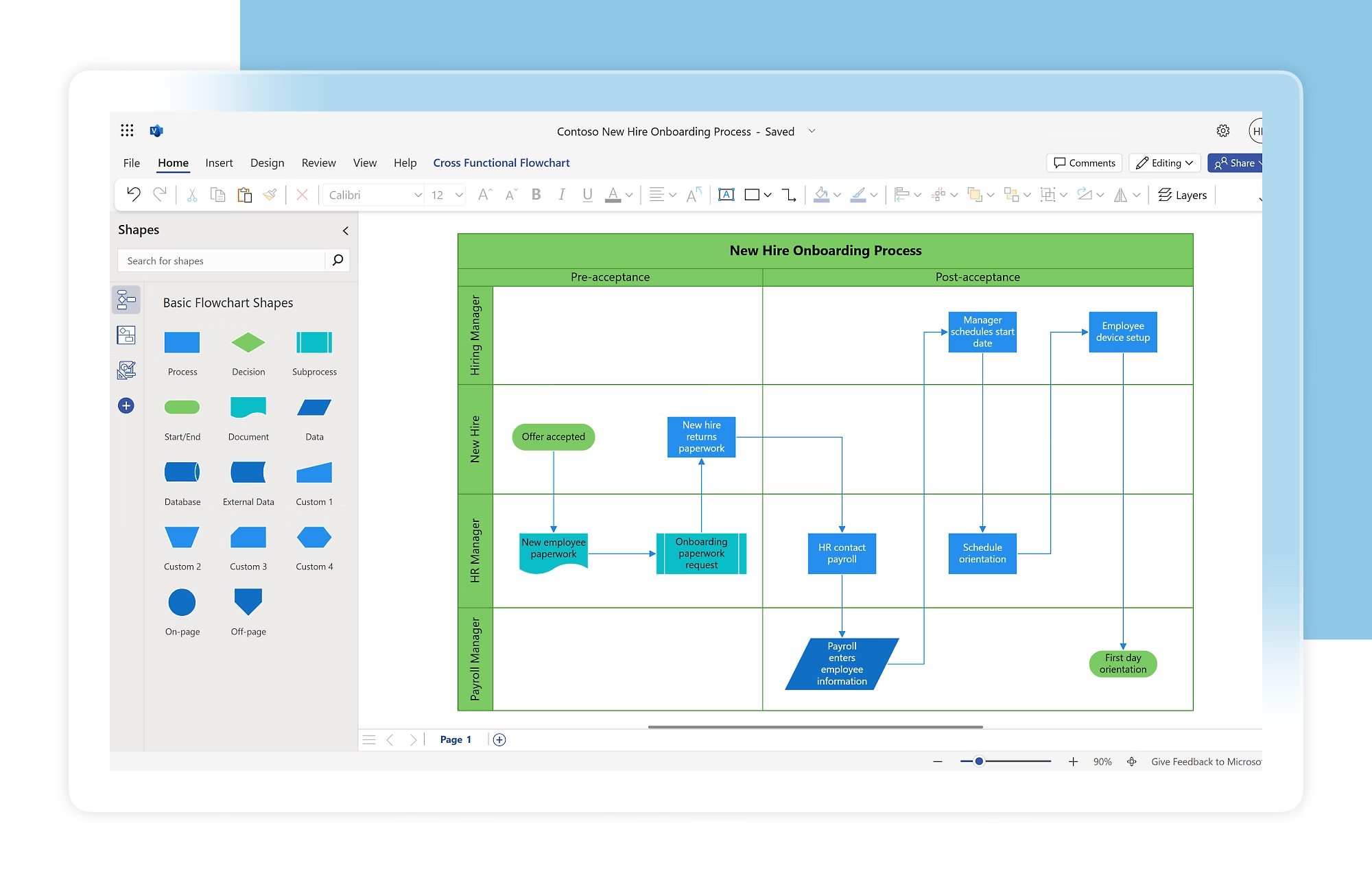Microsoft Visio 2013 安卓版 流程图绘制 教程