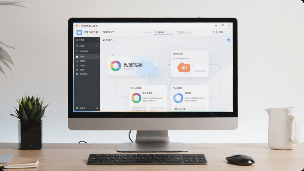 迅捷视频工具箱使用技巧示意图,展示软件运行流畅、界面清晰,背景为电脑桌面,画质干净,无多余元素。