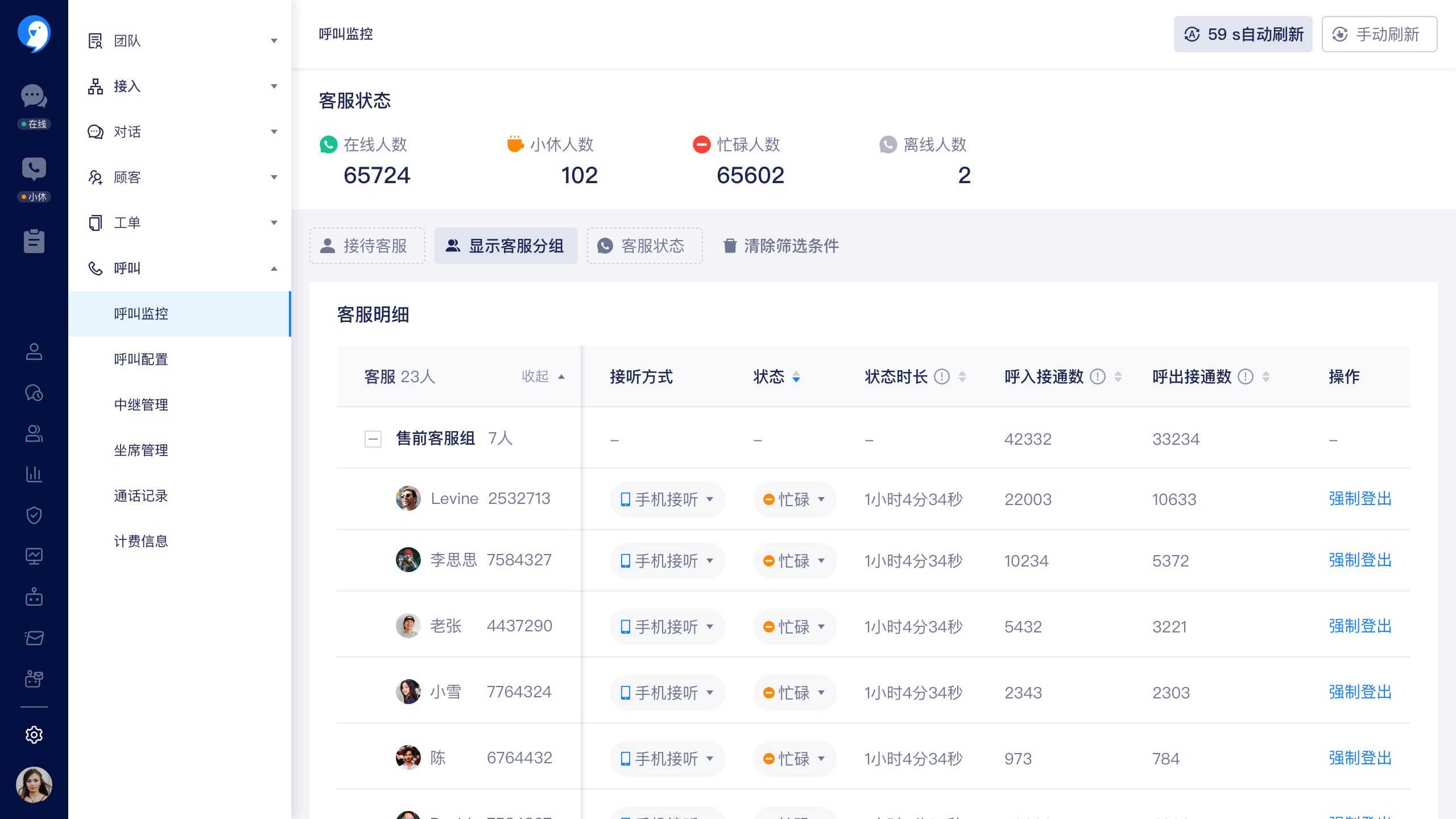 易客SCRM客户管理系统界面和功能截图