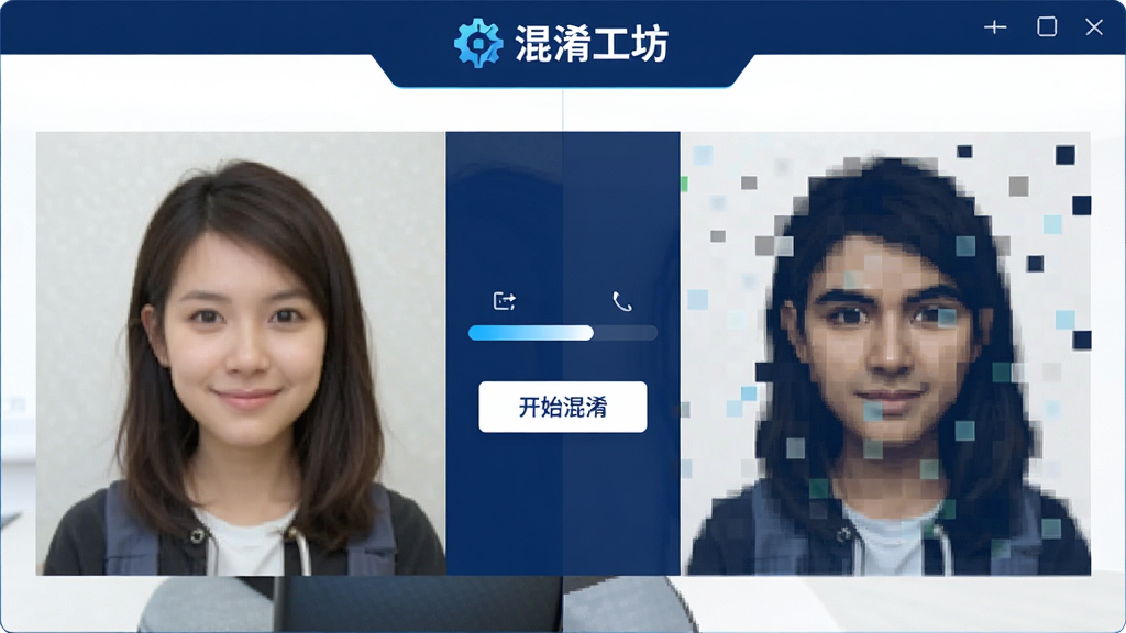 ���壺�����������������棬չʾһ��ͼƬ�����ػ����������Ĺ��̣����ΪԭʼͼƬ���Ҳ�Ϊ�������Ч�����м��н������͡���ʼ��������ť�����֣����ҷ����Աȣ��������������������������ơ�����������Logo���Ű棺���ܰ�ť�������룬ɫ���������Ͱ�ɫΪ�����Ƽ���ʮ�㡣��񣺱�ƽ����ƣ��ִ���Լ��ϸ����ͻ�����ط���Ч�������ʣ�������Ⱦ���ɾ��޶���Ԫ�ء�