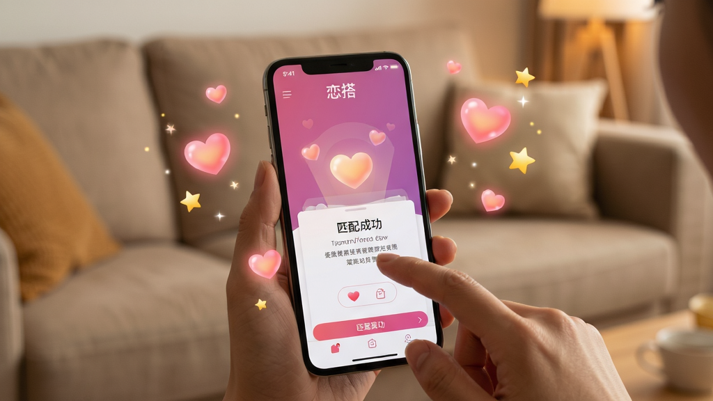 ���壺�û������ֻ��ϻ�������APP����Ļ��ʾƥ��ɹ����棬��Χ���ư�����������Ч�����֣��ֻ�λ�ڻ������룬��ָ�ᴥ��Ļ������Ϊ��ܰ�Ŀ���ɳ�����Ű棺�ֻ���Ļ������������Ч��׺���ֻ���Χ�����дʵ����磬ůɫ����ϸ�ڣ���Ļ���С�������������ķ��⡣���ʣ����壬�ɾ����޶���Ԫ�ء�