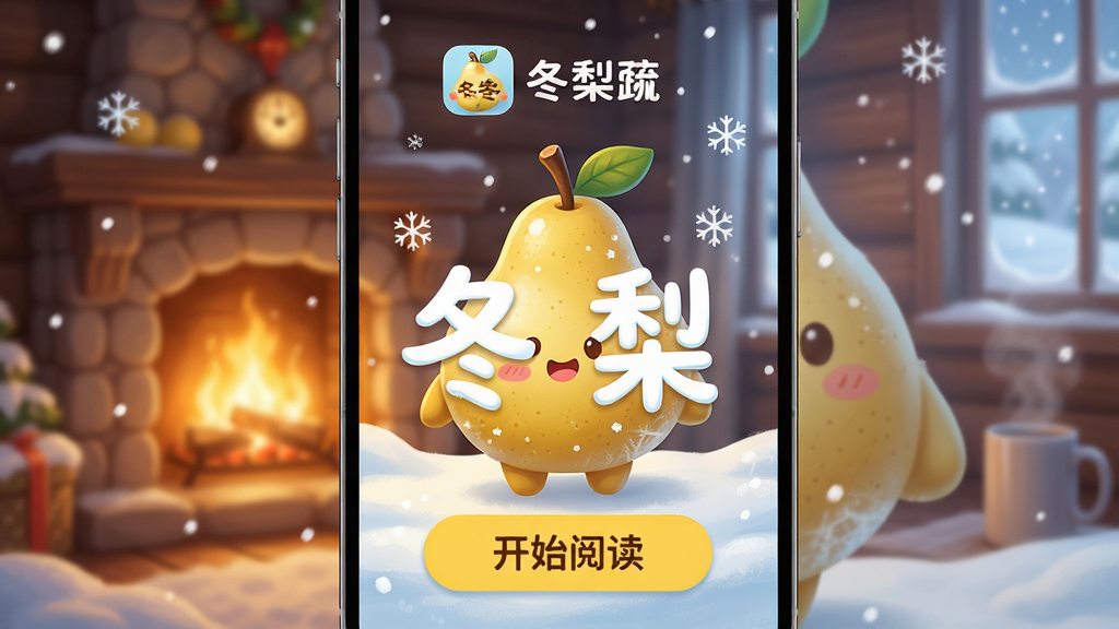 ���壺����APP���������棬չʾһ���ɰ��Ķ���ѩ�濨ͨ���󣬱�������ů�����ڱ�¯��Ʈ���ѩ�������������С����桱���������֡����֣����й�ͼ������ͻ�����Ϸ�ΪӦ��logo�����ƣ��·�Ϊ����ʼ�Ķ�����ť���Ű棺���󷽣�������������ť��Ŀ�������������ϵ��ɫ����ů�ƺ͵���Ϊ����ϸ�ڷḻ�����ʸ��壬�ɾ��޶���Ԫ�ء�