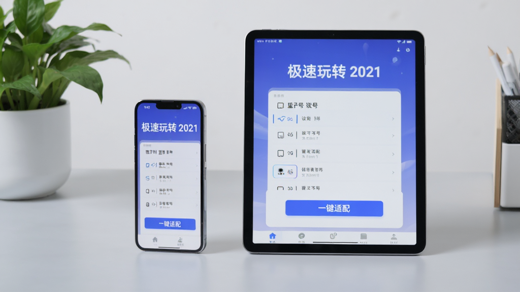 一台智能手机和一台平板电脑并排摆放,屏幕中显示