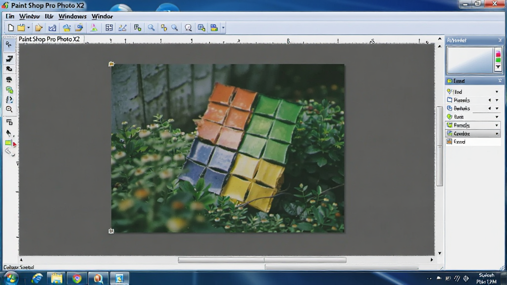 һ��չʾPaint Shop Pro Photo X2������Windowsϵͳ�����еĽ�ͼ����������ʾ����ͼ�꣬������ʾ���ڱ༭����Ƭ������Ϊ������ԣ����дʵ�������������ɾ��޶���Ԫ��