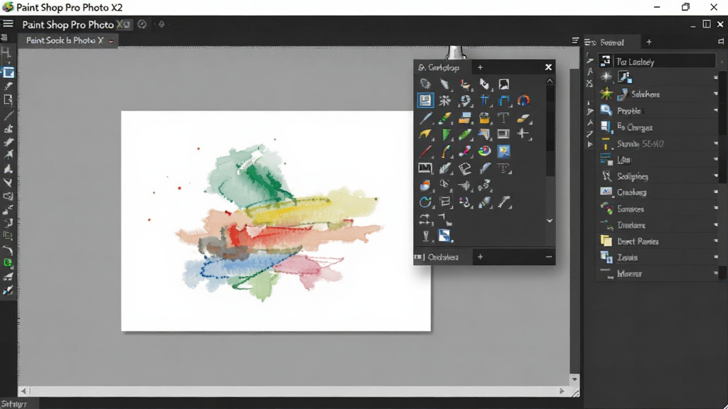 һ��չʾPaint Shop Pro Photo X2�Զ��幤��������Ľ�ͼ����ʾ�û������ù��������ק���Ҳ࣬��ʹ����ɫ���⣬�������࣬���ֺ���������ִ��������������ɾ��޶���Ԫ��