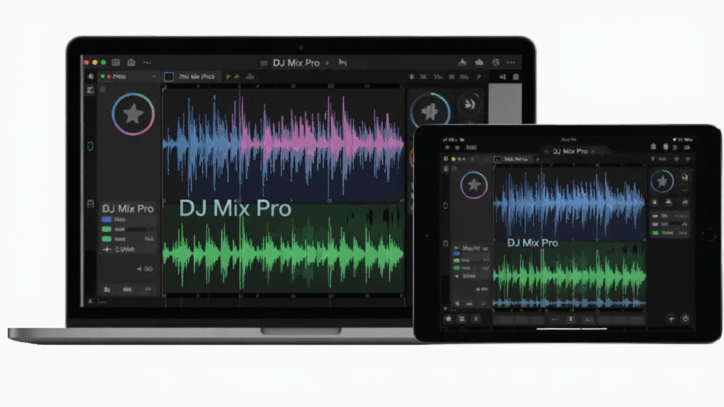 һ��չʾ���Զ����ƶ����豸��ͬʹ�á�DJ Mix Pro����ʾ��ͼ������ǱʼǱ�������ʾ�������ν��棬�Ҳ���ƽ�������ʾ��ͬ���棬����Լ�ִ�������������ϸ�����ֶ��豸Эͬ���������ʸɾ����޶���Ԫ�ء�
