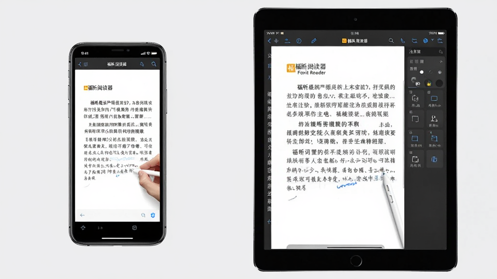 ���壺����Ķ�����Foxit Reader�����ֻ���ƽ���ϵ�ʹ�ý��棬���֣����ҷ��������Ϊ�ֻ���ʾ�Ķ����棬�ұ�Ϊƽ����ʾע�͹��������Ű棺�豸���У�����Ϊǳ��ɫ������ִ������豸���ϸ�ڣ���Ļ���С�����Ķ�������������д��������ע�����ʣ����壬�ɾ����޶���Ԫ�ء�