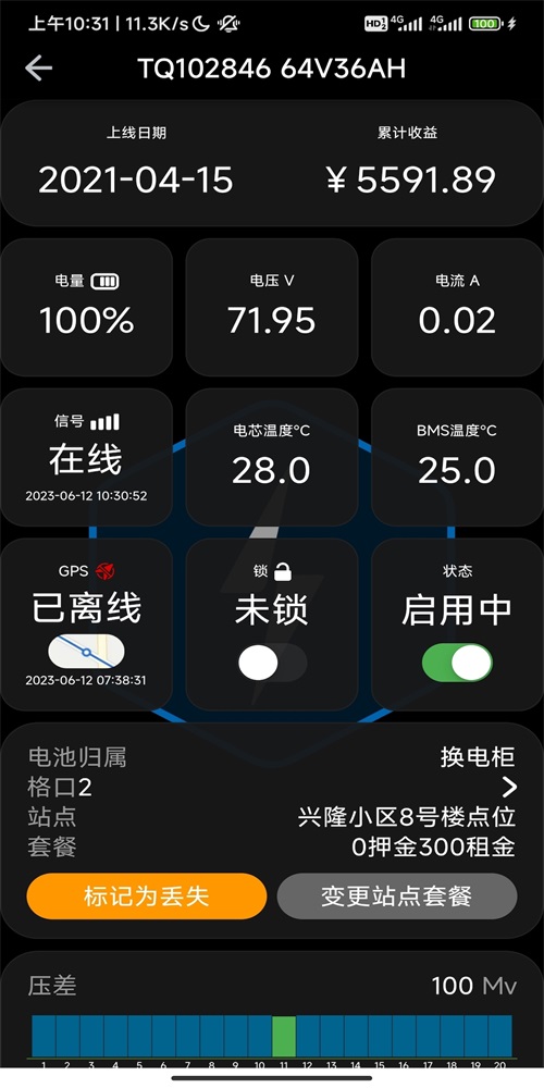 核蜂动力运营版 安卓版 多车辆管理界面
