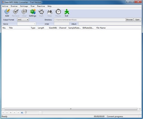 Ease MP3 WAV Converter 操作界面 截图
