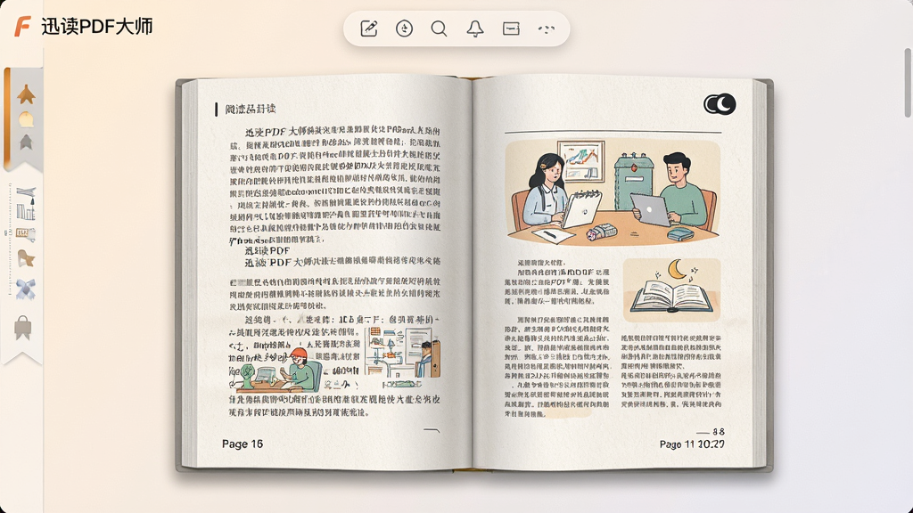 ���壺Ѹ��PDF��ʦ�Ķ����棬չʾһ�������ĵ���������ֲᣬҳ�������������������ǩ�����֣���ҳ��ʾ��ҳ����У�����Ϊ��͵��Ķ�ģʽɫ�����Ű棺ҳ��������ϸ΢��Ӱ�������м����Ķ������������ģ����ʵֽ���ʸе��Ķ���񣬻�����͡�ϸ�ڣ�ҳ��ײ���ʾ��ǰҳ�����ҳ�������Ͻ���ҹ��ģʽ�л�ͼ�꣬�ĵ����о����Ĳ�ͼ�����ʣ��߷ֱ��ʣ��ɾ����޶���Ԫ�ء�