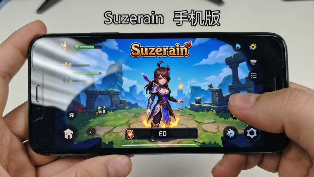 �ֻ�������Ϸ��ʵ����Ƭ���������ֻ���Ļ��ʾ��Suzerain����Ϸ�����棬���־��У��Ű����������дʵ��ϸ�ڰ�����Ļ��������ָ����������ϸ�壬�ɾ��޶���Ԫ�أ����ֱ�ע��Suzerain �ֻ��桱