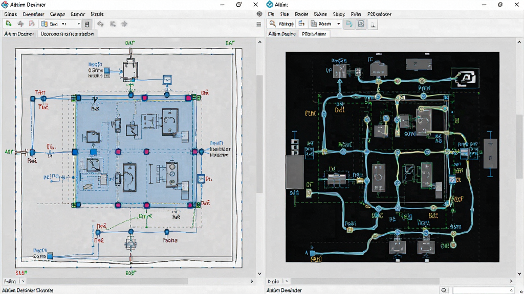 Altium Designer ԭ��ͼ��PCB�����༭���棬���ԭ��ͼ����ѡ�����磬�Ҳ�PCB��Ӧ����ͬ������������ǳ��ɫ������������ͻ��Эͬ��ƣ����ʸɾ�