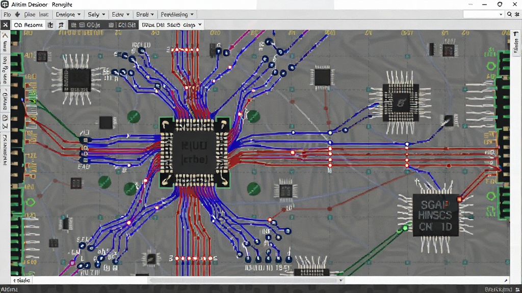 Altium Designer PCB���߽��棬չʾ�ܼ�BGA�����Զ��ȳ����ֶ����ߣ���ɫ���ɫ�����������������񣬽���רҵ��ϸ�ڷḻ����������