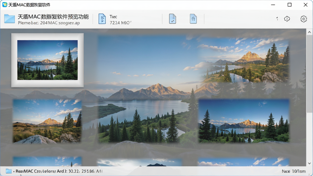 天盾MAC数据恢复软件预览功能,主体为预览窗口展示图片,布局为中央大图,排版简洁,风格写实,细节有文件信息栏,画质高清,干净无多余元素