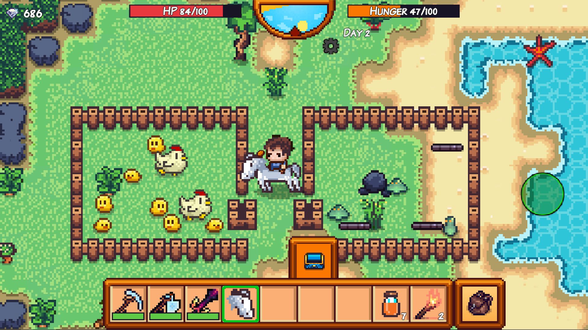 像素生存西部(Pixel Survive Western)木头房子建造过程图解