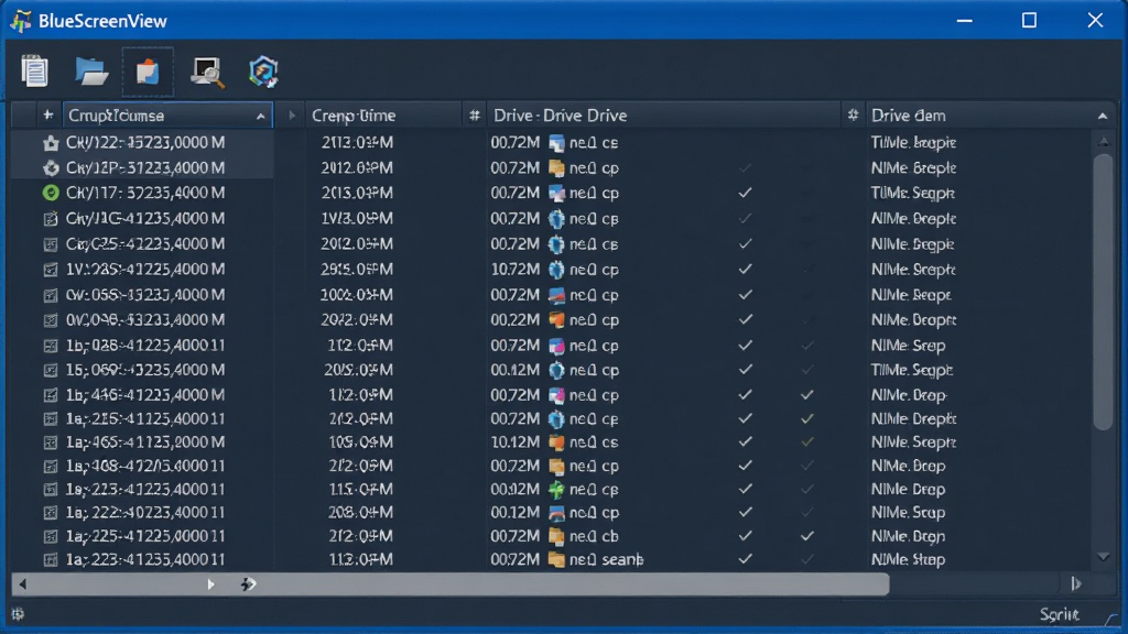 BlueScreenView�����������ͼ����ɫ������ʾ����ת���ļ��б�������������롢����ʱ�䡢�������Ƶ��У�����������������������ϸ��רҵ��񣬸߷ֱ��ʣ��ɾ��޶���Ԫ��