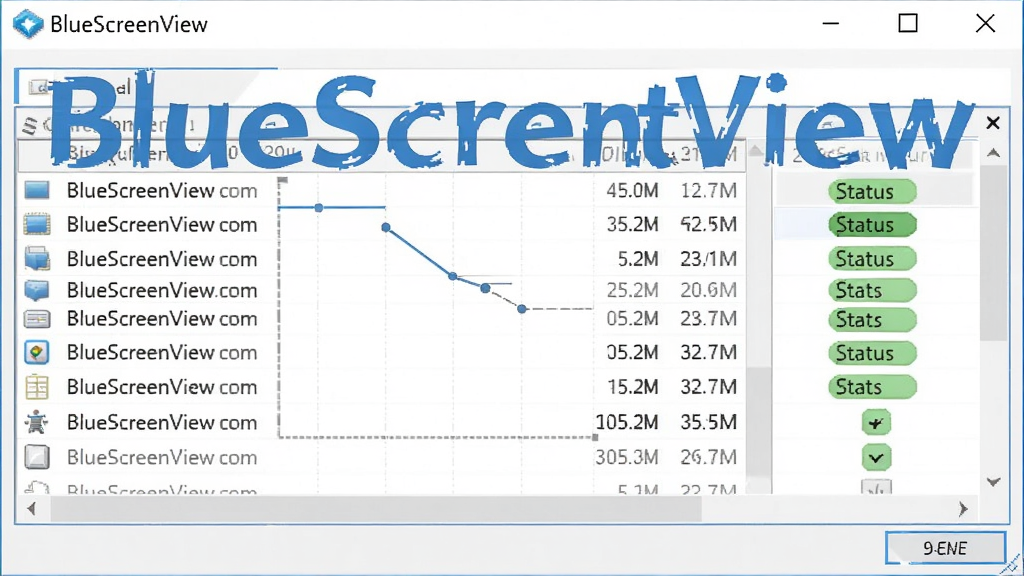 BlueScreenView�����������棬��ʾ�����б���״̬��ǩ�������԰�ɫ����ɫΪ����ͻ����BlueScreenView������������࣬ͼ����ϣ�ϸ�����������ʸ��壬�ɾ��޶���Ԫ��