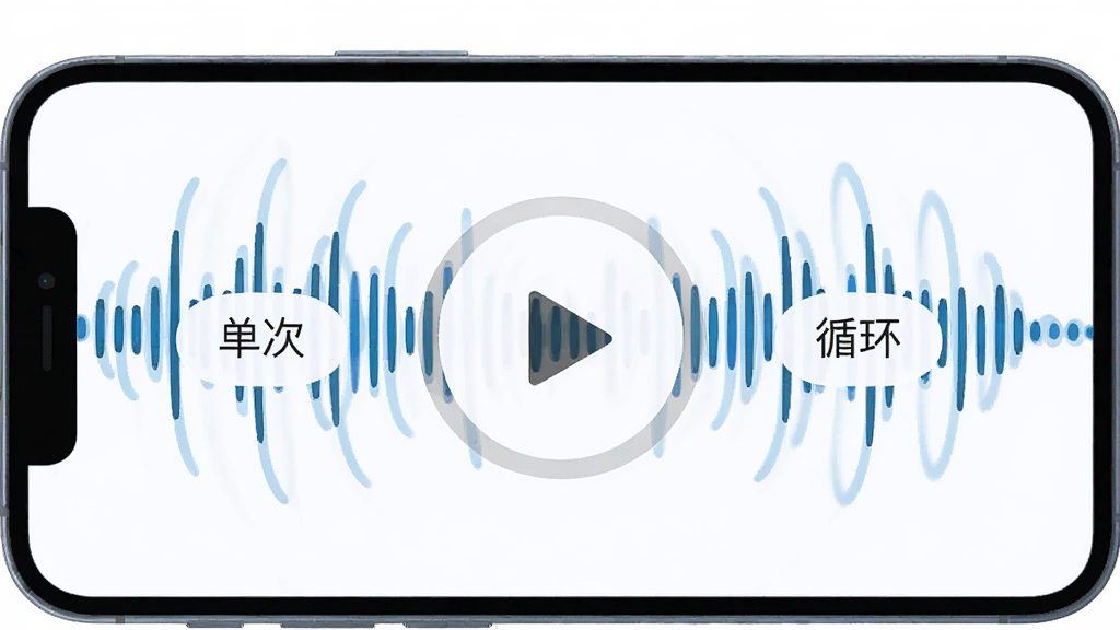 ��������Ϊ�ֻ��������棬��������һ���޴��Բ�β��Ű�ť����ť��Χ�С����Ρ��͡�ѭ��������ģʽѡ�����Ϊ��̬���������ƣ����岼�־��У�����ƽ����ϸ�ڼ�࣬���ʸɾ����޶���Ԫ�ء�
