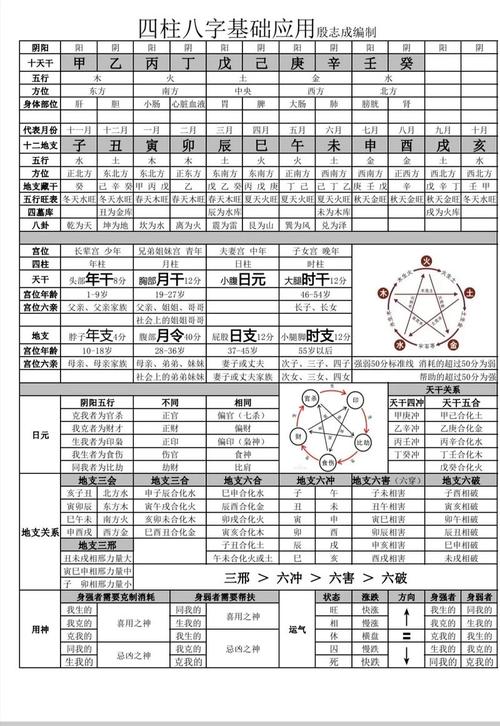 万能八字排盘 五行命盘 事业财运分析 配图