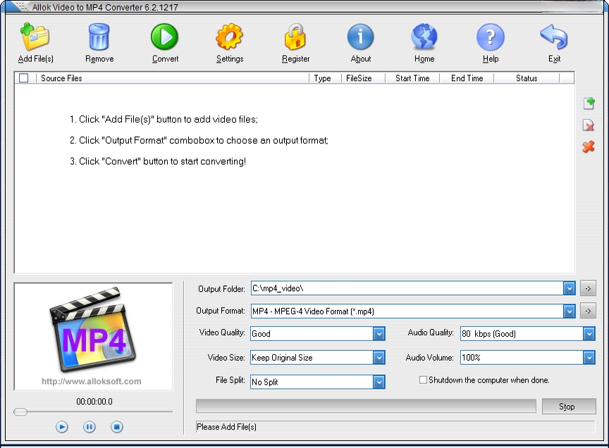 Allok Video To Mp4 Converter9.0.0 ��Ƶ��ʽת��