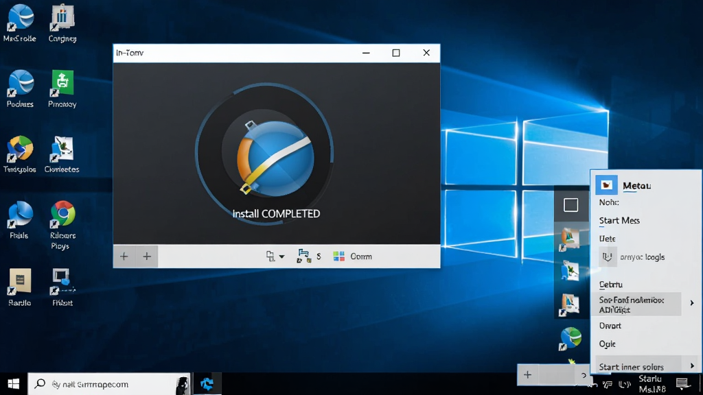 CreateInstall ��װ���Խ�ͼ��չʾ��װ��ɺ�������ݷ�ʽ�뿪ʼ�˵����������������ΪWindows���棬���дʵ�����ʸɾ����޶���Ԫ��