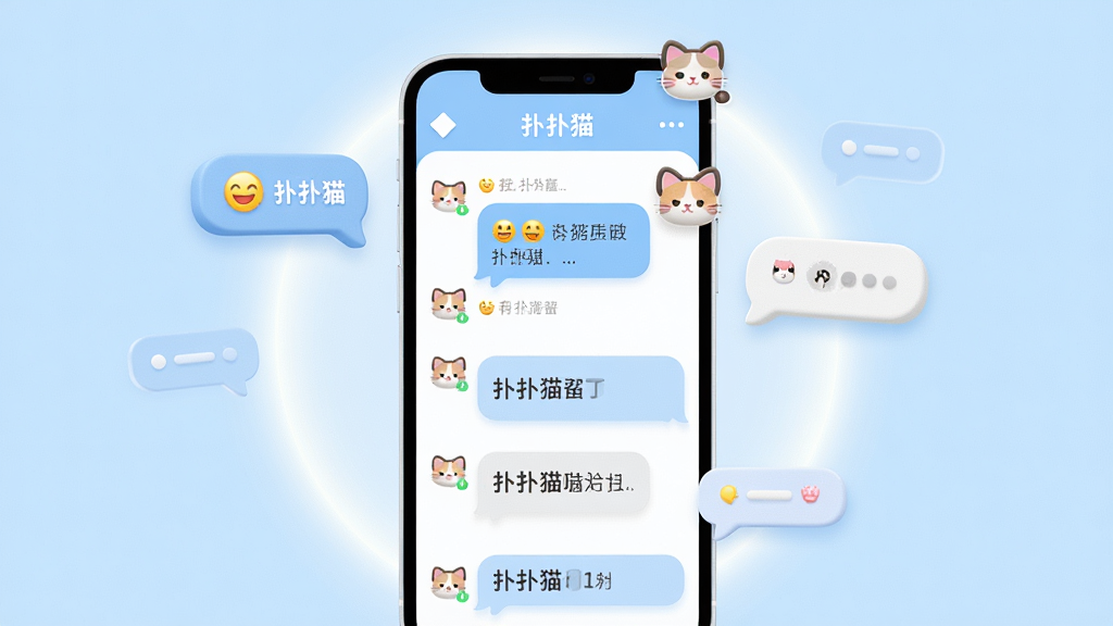 ���壺����èAPP�Ľ���չʾͼ���ֻ���Ļ����ʾ�����б��Ϳɰ���è��ͷ��Ҽ������֣��ֻ����У���Ļ��ǰ����Χ����͵Ĺ��κ�Ư���ĶԻ����ݡ��Ű棺��Ļ���������ɼ���������ʾ������è���������·����м����Ի����ڡ���񣺱�ƽ�������΢���ɫ����������ɫ��Ϊ�����Ͱ�ɫ��ϸ�ڣ��������б�����ź����֣�è�������״����ʾ�Ǳ꣬����ɾ����ࡣ���ʣ�������Ⱦ���ɾ����޶���Ԫ�ء�