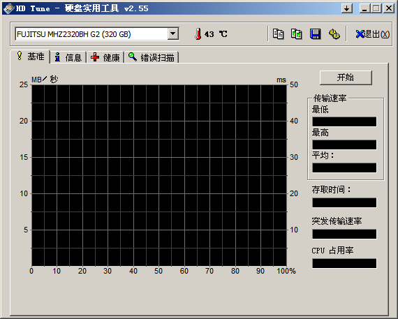 HD Tune硬盘检测工具5.75硬盘健康检测