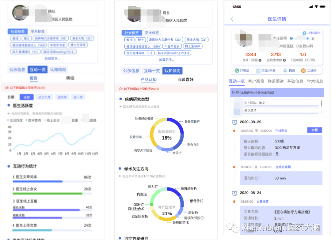 智能威客户版App回访提醒和数据统计界面