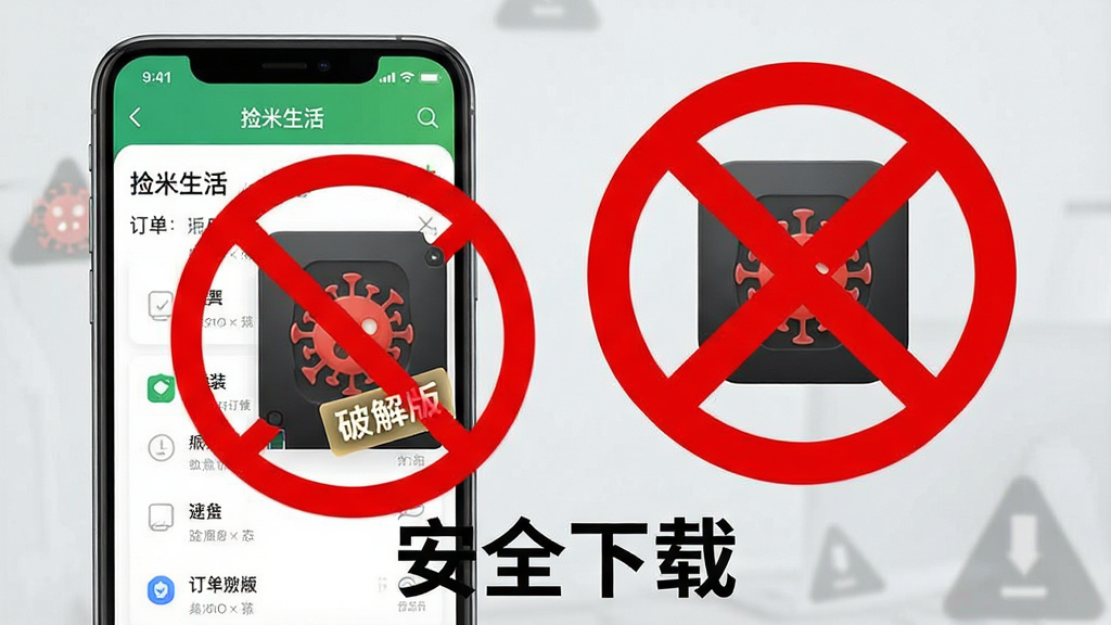 ���壺һ���ֻ��������С��������APP��������ʾ�����б����Ա���һ����ɫ��ֹ��־��סһ��������ͼ��İ�װ�������֣��ֻ�����࣬�Ҳ���X��״�ĺ�ɫ��ֹ���š��Ű棺�����·��С���ȫ���ء����������дʵ�뾯ʾ����ϡ�ϸ�ڣ��ֻ������С�����������������������С��ƽ�桱��ǩ�����ʣ�������������ʾ��ǿ���޶���Ԫ�ء�