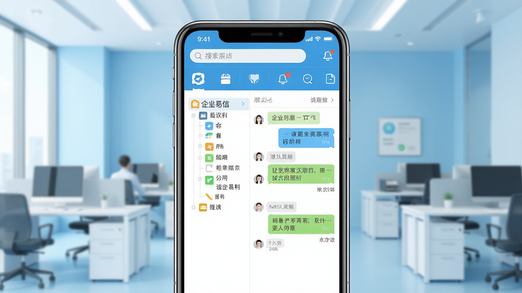 ��ҵ����������չʾͼ����������Ϊ�ֻ���Ļ����Ļ��������ʾ����ҵ���š�APP�������б����棬�������������͹���ͼ�꣬���Ϊ��֯�ܹ������Ҳ�Ϊ��Ϣ���ݣ�����Ϊǳ��ɫ�ִ��칫����������ɾ����࣬����ƽ��������ͨ͸��ϸ�ڷḻ�����ʸ��壬�޶���Ԫ��